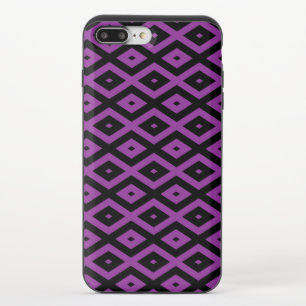 Purple and black diamond pattern iPhone 8/7 plus slider case
