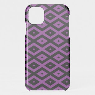 Purple and black diamond pattern iPhone 11 case