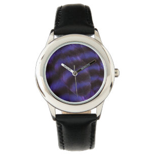 Purple and Black Feathers Watch