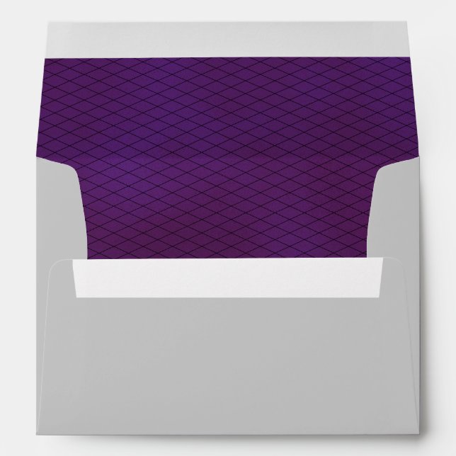 Purple and Black Fish Net and Silver Gray Envelope (Back (Bottom))