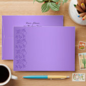 Purple and Black Floral Envelope for 5"x7" Sizes (Desk)