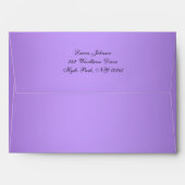 Purple and Black Floral Envelope for 5"x7" Sizes (Back (Top Flap))
