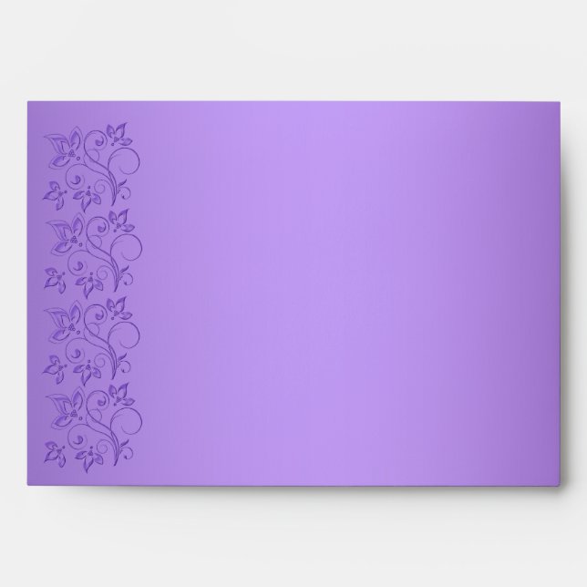 Purple and Black Floral Envelope for 5"x7" Sizes (Front)