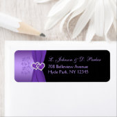 Purple and Black Floral Return Address Label (Insitu)