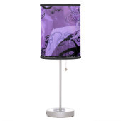 Purple and Black Goth Pattern Table Lamp (Left)