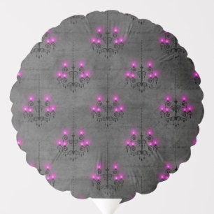 Purple and Black Gothic Chandelier Balloon