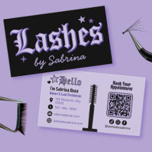 Purple and Black Gothic Lash Artist