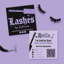 Purple and Black Gothic Lash Tech