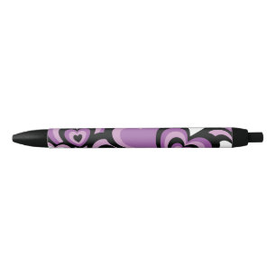 Purple and black heat seamless pattern pen