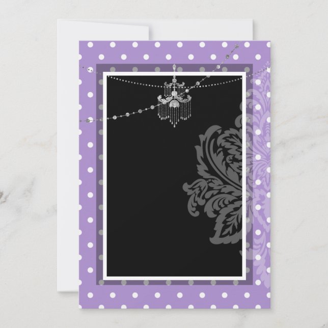 Purple and black Invitation (Front)