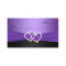 Purple and Black Joined Hearts Place Card