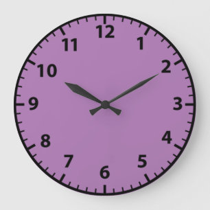 Purple and Black Lavender Wall Clock