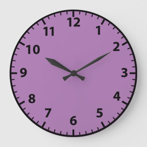 Purple and Black Lavender Wall Clock