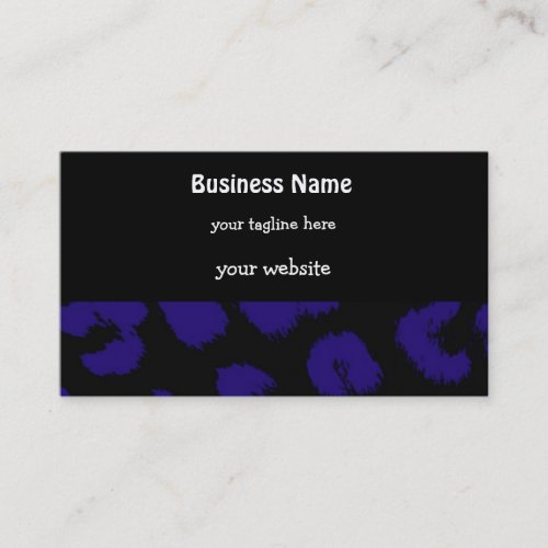 Purple and Black Leopard Pattern Business Card