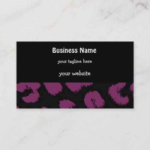 Purple and Black Leopard Pattern Business Card