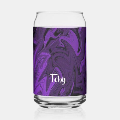 Purple and black marble polished can glass