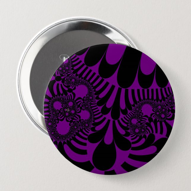 Purple and Black Mod Button (Front & Back)