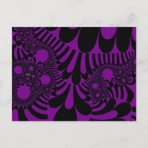 Purple and Black Mod Postcard