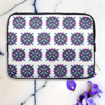 Purple and Black Mystical Colorful Mandala  Laptop Sleeve<br><div class="desc">Pretty colorful black and purple mandala hand drawn art.</div>