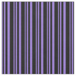 [ Thumbnail: Purple and Black Pattern Fabric ]