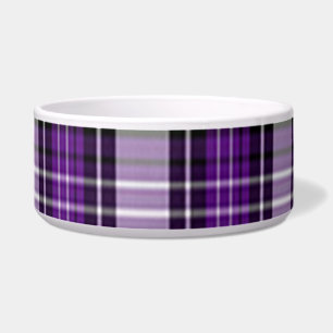 Purple And Black Plaid Bowl