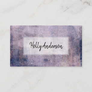 Purple and Black Rustic Grunge Distressed Texture Business Card