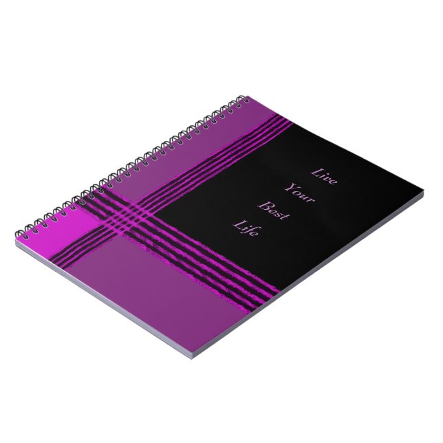 Purple and Black Spiral Notebook (Left Side)