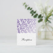 purple and Black Swirling Border Wedding Enclosure Card (Standing Front)