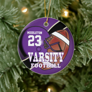 Football Wood Ornament, Custom Football Jersey and Ball Football