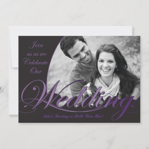 Purple and Black Wedding Invitations