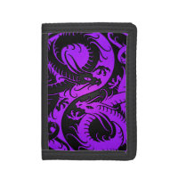 Purple and Black Yin Yang Chinese Dragons