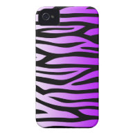 Purple and Black Zebra Pattern Case-Mate iPhone 4 Case
