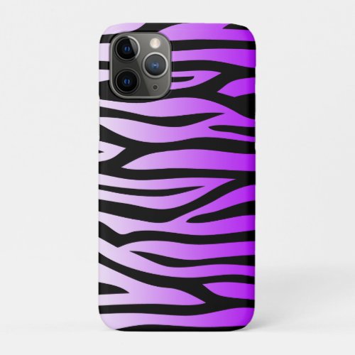 Purple and Black Zebra Pattern iPhone 11 Pro Case