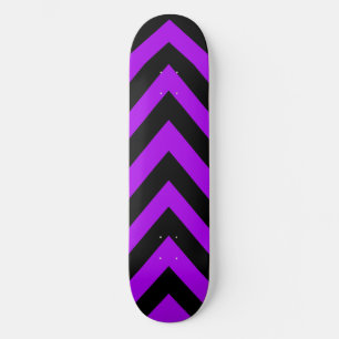 Purple and Black Zig Zag Skateboard Deck