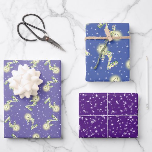 Purple and Blue 2nd Birthday Wrapping Paper 