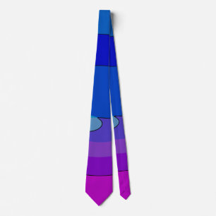 Purple And Blue Abstract 1007 Neck Tie