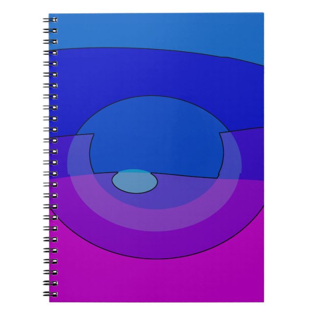 Purple And Blue Abstract 1007 Notebook (Front)