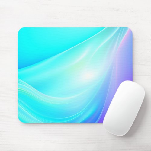 Purple and Blue Abstract Ai Art Silky Satin Rolls Mouse Pad