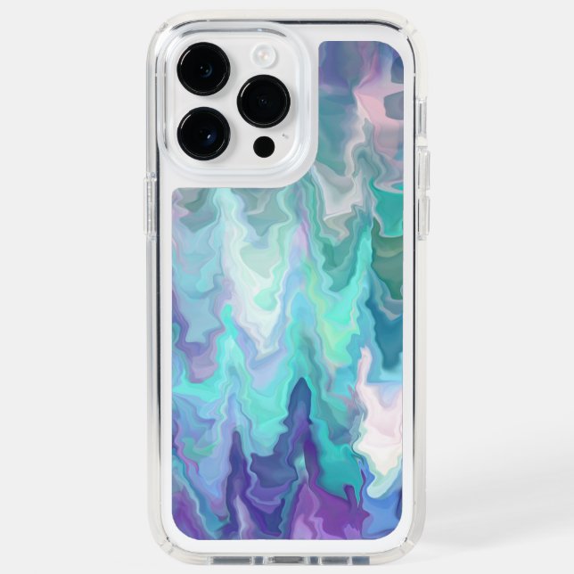 Purple and Blue Abstract Art Speck iPhone Case (Front)