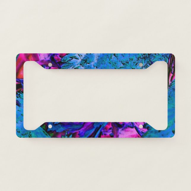 Purple and Blue Abstract License Plate Frame (Front)