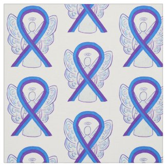 Purple and Blue Awareness Ribbon Custom Material