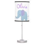 Purple and Blue Baby Elephant Lamp (Front)