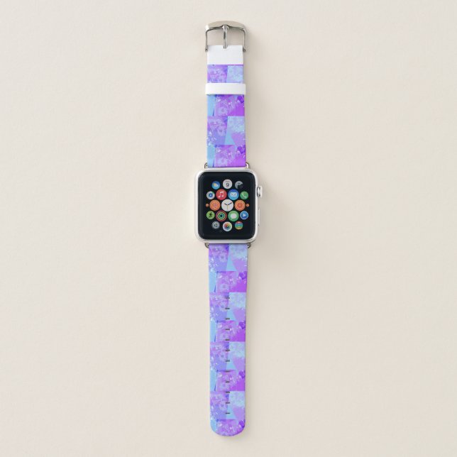 Purple and Blue Bouquet  Apple Watch Band (Front)