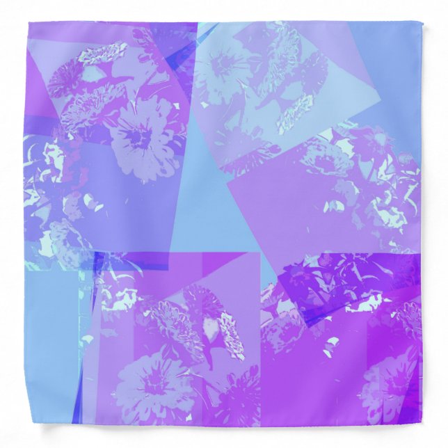 Purple and Blue Bouquet Bandana (Front)