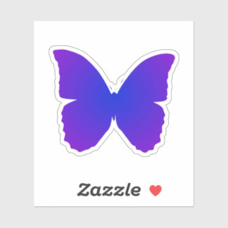 Purple and Blue Butterfly Sticker
