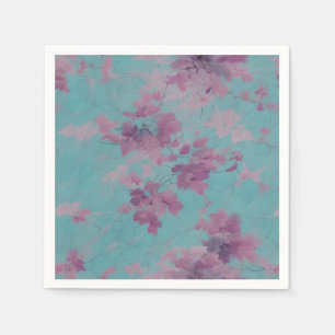 Purple and Blue Chinoiserie Pattern Napkins