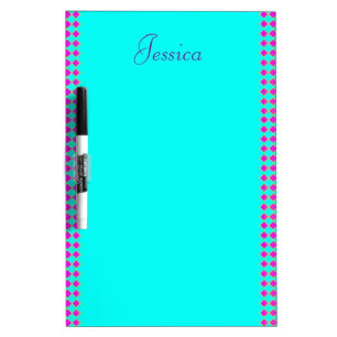 Purple and blue diamond shapes dry erase board