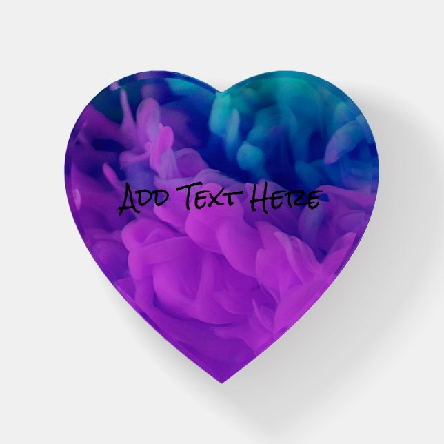Purple and Blue Digital Smoke Paperweight (Front)