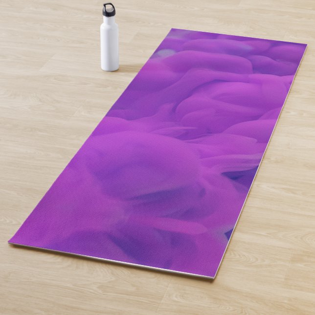 Purple and Blue Digital Smoke Yoga Mat (In Situ)
