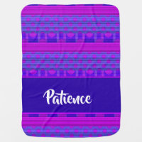 Purple and blue dots annd stripes baby blanket